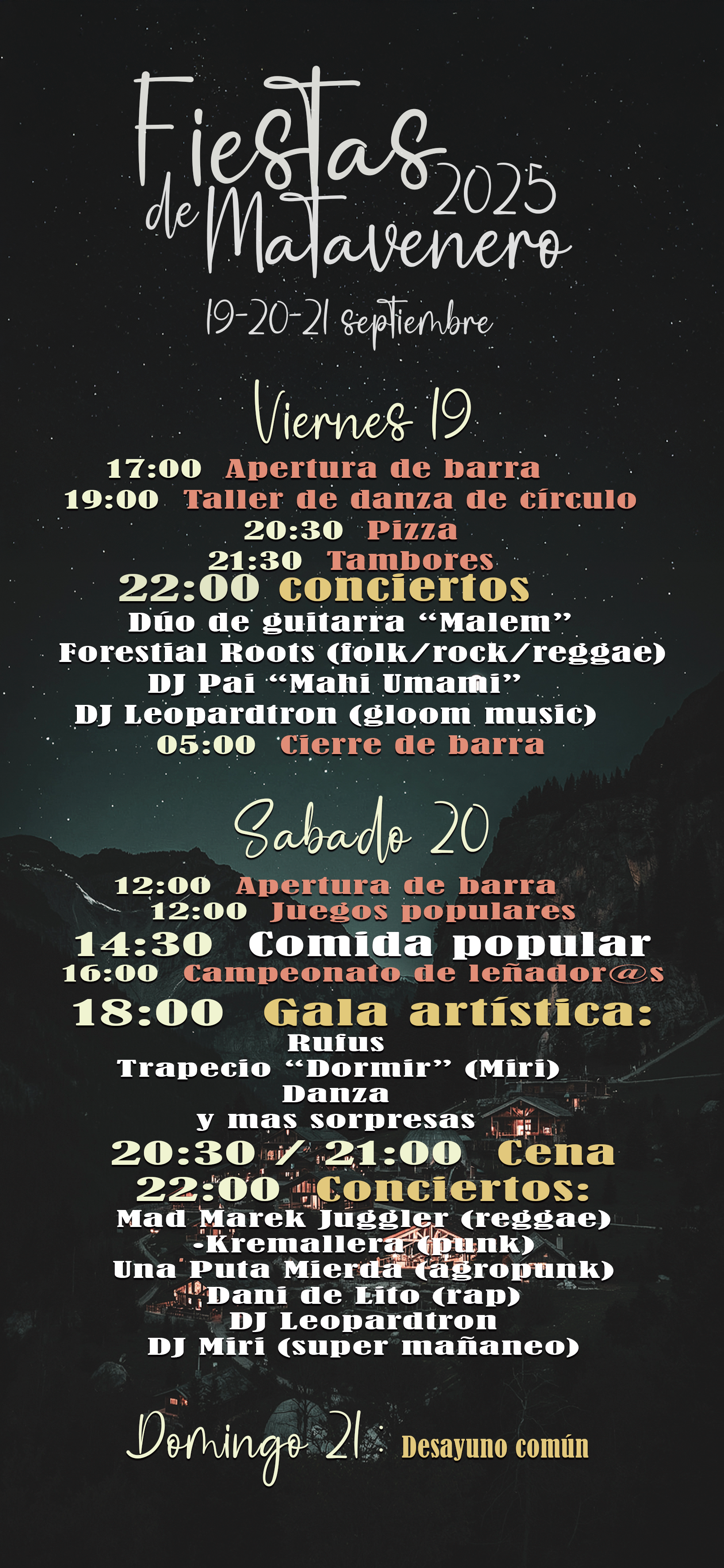 Fiestas de Matavenero 19-20-21 sep 2025